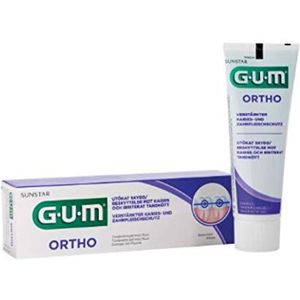 GUM Ortho tandgel met fluoride en isomalt, 75 ml, tandgel voor remineralisatie van het glazuur