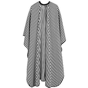 URAQT Kapper Jurk, Volledige Lengte Unisex Professionele Salon Cape, Zwart-witte Streep Haar Snijden Jurk voor Haarstyling en Verven, 160x140cm