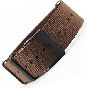 dayeer Nylon NAVO Premium veiligheidsgordel horlogeband voor 007 militaire armband horloge polshorloge band (Color : Brown(Black Buck), Size : 20mm)