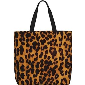 VTCTOASY Cool Cheetah luipaardprint vrouwen draagtas grote capaciteit boodschappentas mode strandtas voor werk reizen, zwart, één maat, Zwart, One Size