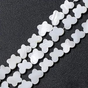 Natuurlijke schelpkralen witte parelmoer schelp hart ronde stervorm kralen voor sieraden maken DIY bedelketting armband 15""-38 vlinder-ongeveer 15 inch