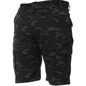 Enzo Jeans Heren Cargo Camo Shorts Zomer Combat Camouflage Chino Half Broek