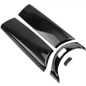 Decoratie Van Auto-Interieur 4 Stuks Voor Mercedes Voor Benz E GLC C Klasse W205 Koolstofvezel Auto Middenarmsteun Doos Paneel Schakelaar Knop Afdekking Interieur Accessoires(Zwart)