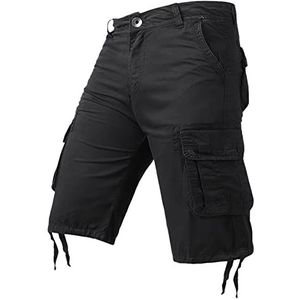 Men's Summer Running Shorts 100% Cotton Cargo Shorts Mens Multi Pockets Sports Joggers Shorts