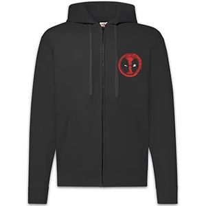 Urban Backwoods Mutant Mask II Mannen Rits Hoodie Hooded Sweatshirt, Zwart, XL