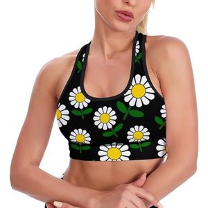 Daisy Flower Tanktop voor dames, sportbeha, yoga-trainingsvest, atletische bh's