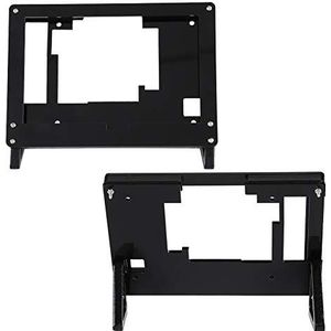 LCD-schermbehuizing, draagbare 5 inch acryl beschermhoes voor display, behuizing, lcd-scherm, hoes met standaard, voor, zwart