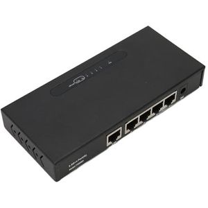 Ethernet-netwerkswitch, Zelfaanpassende 5-poorts RJ45 Gigabit Ethernet-switch 78 W Output Plug and Play voor Desktop (EU-stekker)