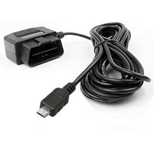 REARMASTER Universele OBD-voedingskabel voor dashcamera, 24 uur bewaking met knop van de modusschakelaar (mirco-usb)