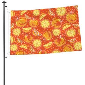 Veranda Vlag Oranje Naadloos Patroon 90X150Cm Tuin Vlag Duurzaam Binnenplaats Vlag Levendige Kleur Zomer Vlaggen Decoratie Voor Carnaval Parades Outdoor