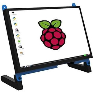 7 inch draagbare touchscreen monitor voor Raspberry Pi 4, IPS capacitief touchscreen 1024x600 LCD gaming uitbreiding tweede monitor