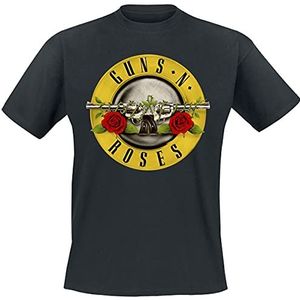Guns N Roses Unisex klassiek logo T-shirt met korte mouwen, Zwart, XXL