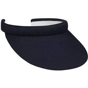 Lipodo dames visor - Sport Cap met klep one size (54-60 cm) - uni zonneklep van 100% katoen met badstofband - Zonneklep vrouwen golf, tennis etc. - Zomer - One Size donkerblauw