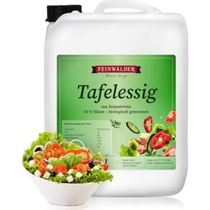 Feinwälder® Premium tafelazijn met 10% zuur, biologisch gewonnen azijn, 1 x 10 l jerrycan