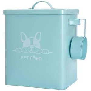 Hondenvoerbak met grote capaciteit, verzegelde voedselopslagemmer, vochtbestendige voedselcontainer for huisdieren, voedselopslagcontainer (Color : Blue)