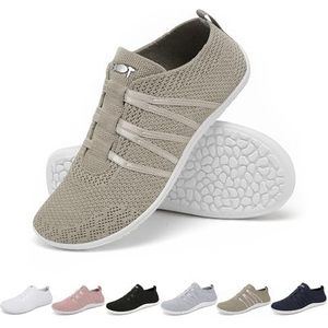Merdoo Barefoot Shoes Dames Heren Nul Drop Wandelschoenen Ademend Sneakers Niet-Slip Pantoffels Slip On Brede Voeten Barefoot Schoenen Lichtgewicht Sloffen Outdoor Indoor Unisex Beige 37EU