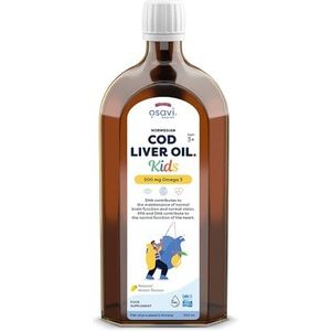 Osavi Norwegian Cod Liver Oil Kids, 500mg Omega 3 (Lemon) - 500 ml.