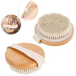 Lichaamsbad zachte borstel haarwasmachine, huidreiniging douche, massageborstel, zacht peeling nat of droog premium bamboemateriaal, rugborstels