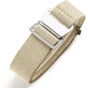 InOmak Nylon canvas horlogeband 18/20/22mm vervangende horlogebandjes armband, 20mm Black Buckle, Nylon