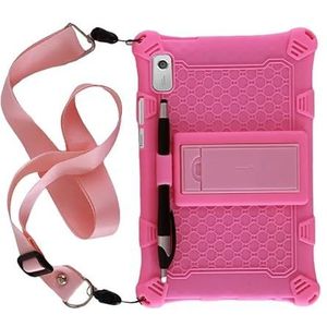 Geschikt for Lenovo Tab M 9 TB-310FU TB-310XU 9 ""Schokbestendige Silicon Kickstand Kids Tablet cover(Color:Pink)