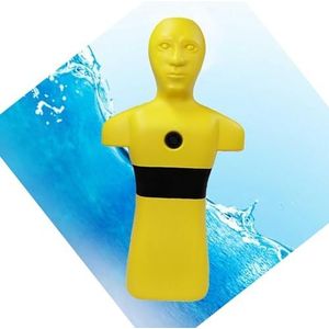 Dummy For Reddingsacties In Het Water En Preventie Van Verdrinking, Simulatie For Zwembad/strand Rivier, Met Drie Waterinlaat- Uitlaatpoorten, For Reddingswedstrijden In(Yellow)