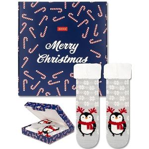 soxo Dikke Sokken Voor Vrouwen Kerstsokken Cadeau Christmas Socks Kerst Gift Geschenkdoosjes 35-40 Pinguïn