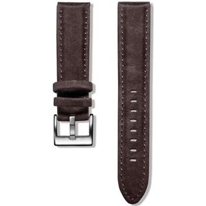 LQXHZ Leren Armband Met Snelsluiting, Groene Vervangende Kalfsband For Dames En Heren 18 20 Mm 22 Mm(Brown-01,20mm)