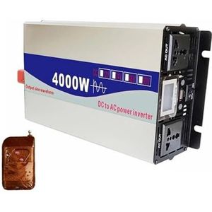 Spanningsomvormer 12V 110V 220V 4000W Vermogen 12V 24V 48V 60V 72V Converter Zonne-autoomvormers Afstandsbediening Zuivere Sinusomvormer Omvormer(24V,110V(60HZ),Europe)