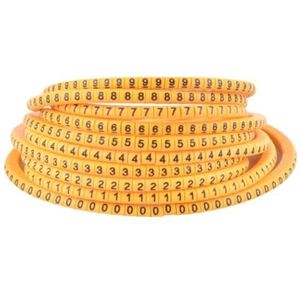 Draadnummermarkering, Kabeldraadmarkers Multicolor Meerdere maten Pak van 500(Ec-2(500pcs) yellow)