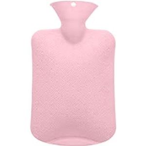 Warmwaterkruik 2 stuks dikke warmwaterflessen draagbare rubberen winter warm water zak handwarmer meisjes zak handen voeten warm water zak warm water zak roze - 1000 ml)