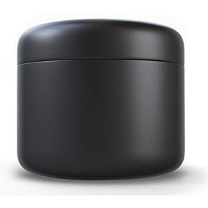 JCASE Stabiele Stash metalen doos, luchtdicht, waterdicht, ø55 x 46 mm, uv-licht beschermde box voor pillen, kruiden en specerijen (zwart)