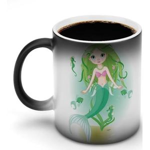 Zeemeermin Meisje Aanpassen Magische Warmte Veranderende Mok Keramische Cup Koffie Mokken Warmte