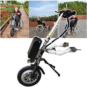 Rolstoeltrekapparaat - Elektrische Rolstoelconversieset - 500 W - 3 Snelheden - 48 V 15/17 Ah Lithiumbatterij - Bereik 55/65 Km