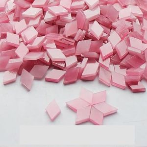 Mozaïek maken mozaïek doe-het-zelf tafellamp gekleurd glas decoratieve kandelaar handgemaakte materialen 200 g/zak (kleur: roze)