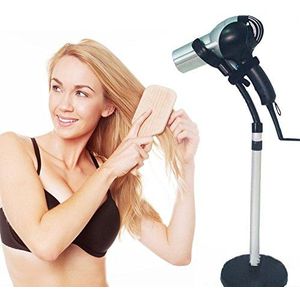 Haardrogerhouder, afneembare zuignap, handsfree haardrogerhouder, verstelbaar, roestvrij staal, voor huisdieren en vrouwen