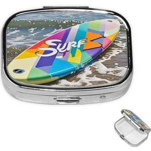 Pil Case Rechthoek 3 Compartiment Pillendoos Ronde Pil Organiseer Metalen Waterdichte Geneeskunde Organizer Doos voor Reizen Kleine Pillen Container Draagbaar voor Supplementen