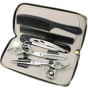 JIESENYU Japanse kappersschaar professionele set met scheermes snijden uitdunset (set van 1)