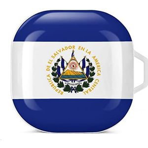 El Salvador vlag oordopjes hoesje compatibel met Samsung hard shell beschermhoes wit stijl