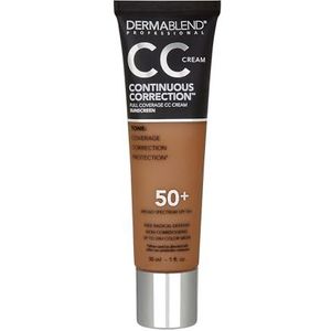 Dermablend Continuous Correction CC Cream - Broad Spectrum SPF 50+ Full Coverage FoundationMakeup and Color Corrector with Up to 24-Hour Color WearNon-Comedogenic - Shade: 60N, 1 fl. oz.