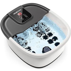 Voetenbad, Voetbad Stimulator Water Elektrisch met Massage, Voetontlasting met Verwarmingsbellen Trillingen Temperatuurregeling, Pedicure Puimsteen, 22 Rollen 264 Massageknopen