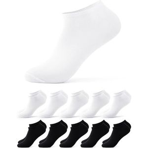 Occulto Heren Sneaker Sokken pak van 10-20 (model: Alex) 5 X Zwart 5 X Wit 39-42