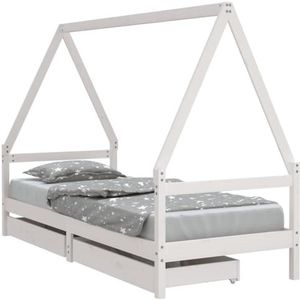 vidaXL-Kinderbedframe-met-lades-90x200-cm-massief-grenenhout-wit