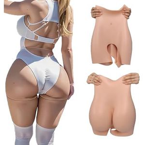 Adima Siliconen Butt Lifter slipje Realistische Gewatteerde Push-up Heup Verbeteren Ondergoed Open Kruis Panty Voor Cosplay Transgender,Color1,L