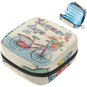 Vintage Retro Fiets Bloemen Vlinder Vogels