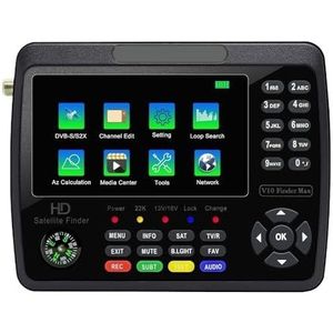 Satellietzoeker V10 Finder Max Satellietzoeker Signaalmeter for DVB-S/S2/S2X Ontvanger Satellietdetector Ingebouwde 4000mAh Batterij vs V10 PRO