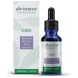 ALVINATUR - Gezichtsserum CBD 30ml, Ideaal voor intensieve verzorging en gezichtsmassages, Glazen flesje met druppelaar