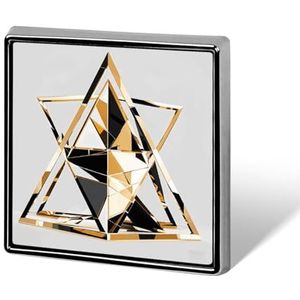 Zwart Wit Goud Driehoek Vierkante Reversspeld Dames Nieuwigheid Knopen & Pins Metalen Badge Leuke Broche Pin Retro Pinback Badge Mode Tas Pins voor Hoed Rugzakken Tie Pak Bruiloft Party Accessoire