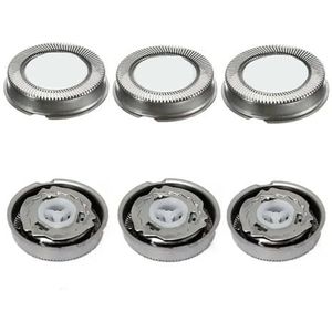 Reservekoppen voor HQ4 en HQ58 scheerapparaten (3 en 6 stuks) | Scheermesjesset compatibel met HQ56 en HQ80 (6 stuks)