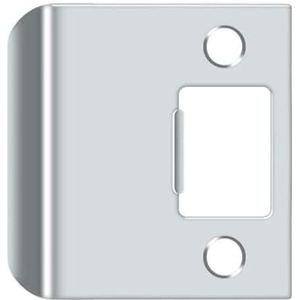 Deltana SPE225 2-1/4"" x 2-1/4"" Extended Lip Strike Plate, Satin Nickel