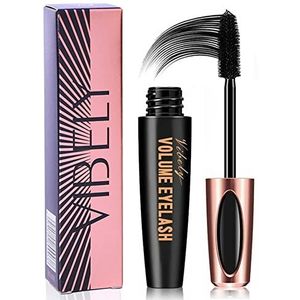 4D Mascara, 4D Silk Fiber Eyelash Mascara, Extra Long Lash Mascara, Verdikkende & Verlengende Wimpers, Volume en Lengte, Klontvrij, Volumiserend, Lash Extension Mascara Zwart